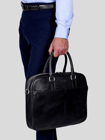 Borsa per laptop 'Morris' di Howard London in nero: frontale
