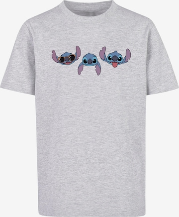 T-Shirt 'Lilo And Stitch - Faces' ABSOLUTE CULT en gris : devant