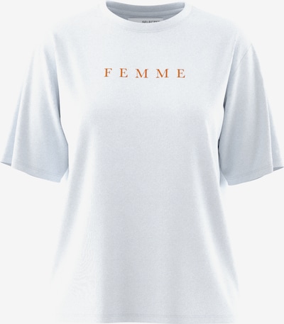 SELECTED FEMME T-Shirt 'VILJA' in orange / weiß, Produktansicht