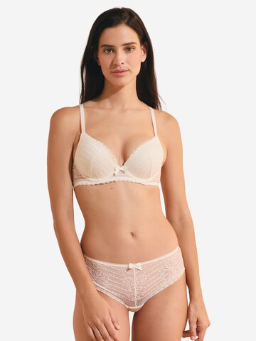 ETAM Push-up Der tief ausgeschnittene Push-up-BH 'Panama' in Beige