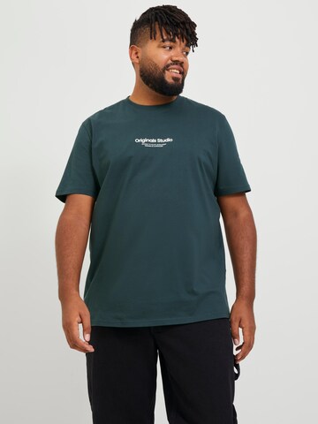 Jack & Jones Plus - Camiseta 'Vesterbro' en verde: frente