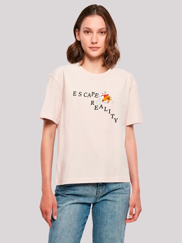 T-shirt 'Alice im Wunderland Escape' F4NT4STIC en beige : devant
