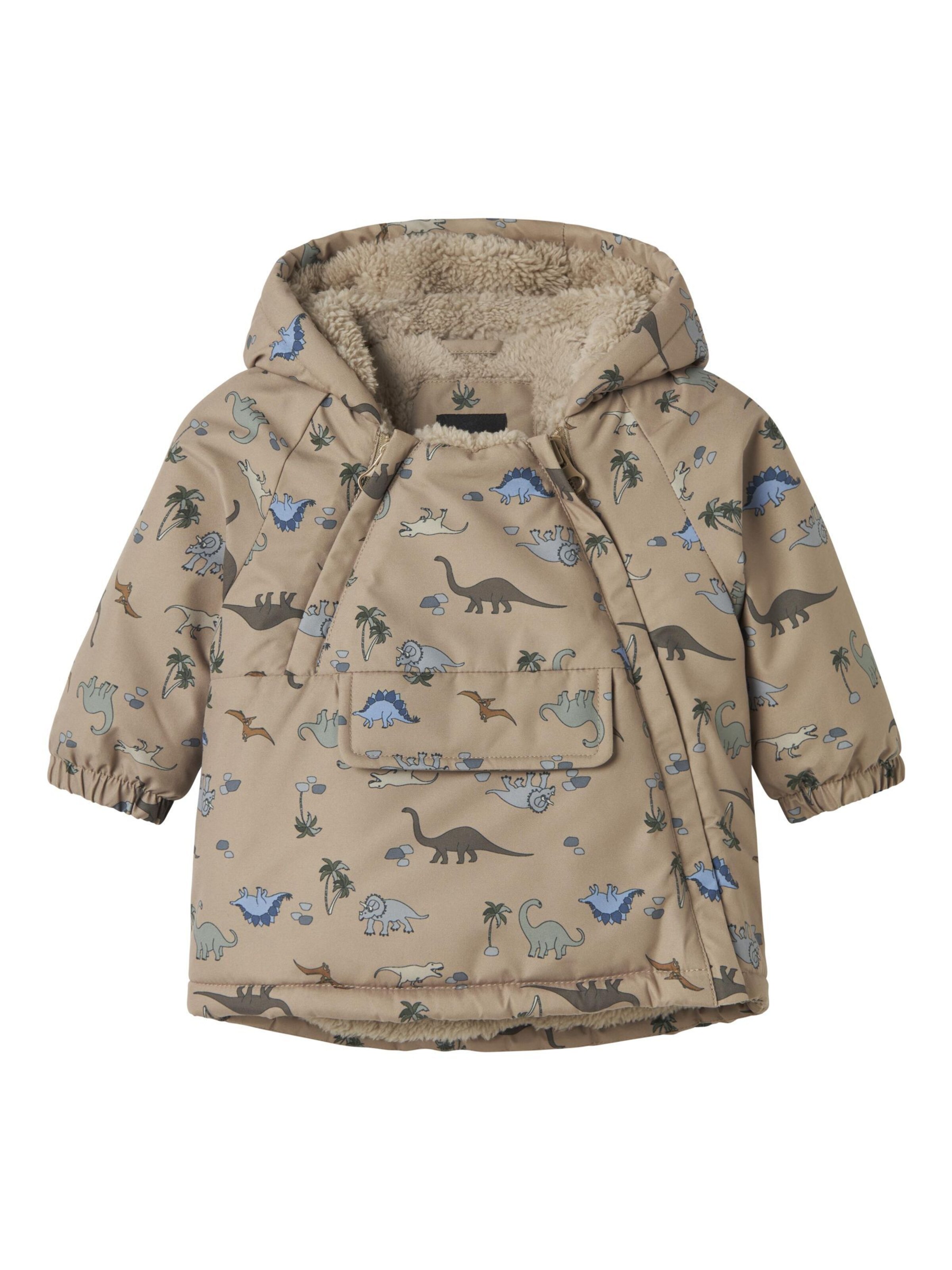 NAME IT Tussenjas 'Snowo5' in Bruin: voorkant