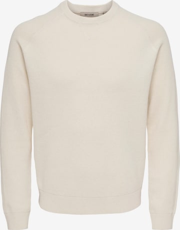 Pullover 'Villas' di Only & Sons in beige: frontale