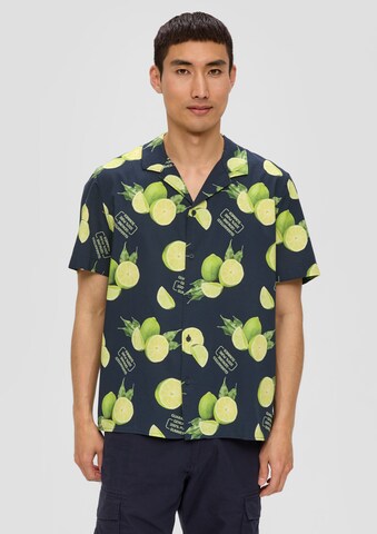 s.Oliver Regular fit Button Up Shirt in Blue: front