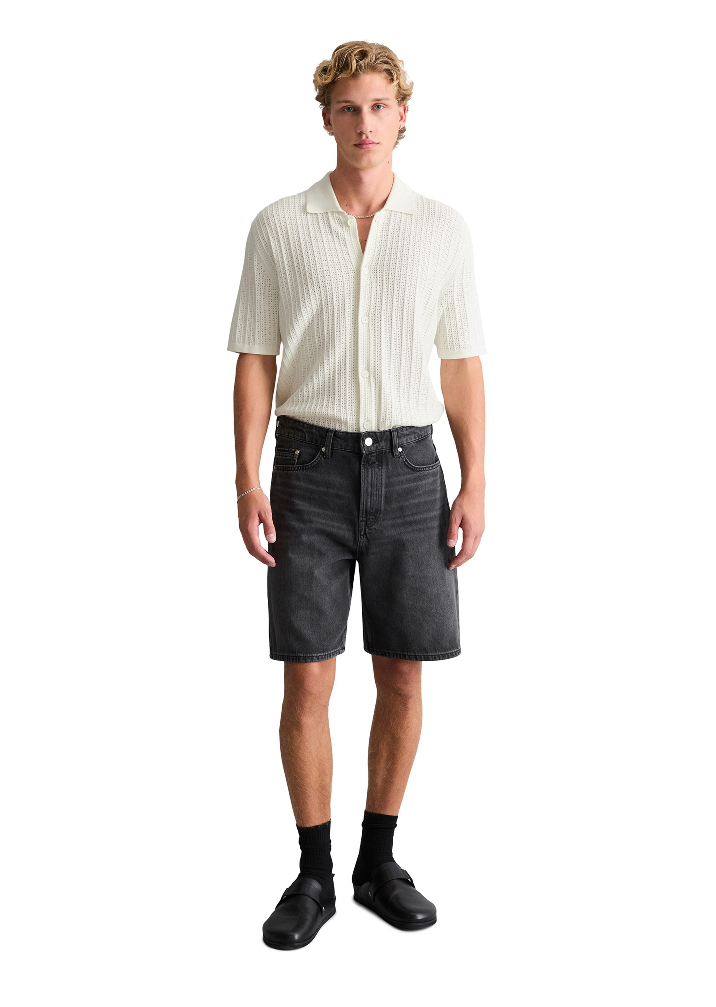 Marc O'Polo DENIM Regular Shorts 'Kalle' in Grau