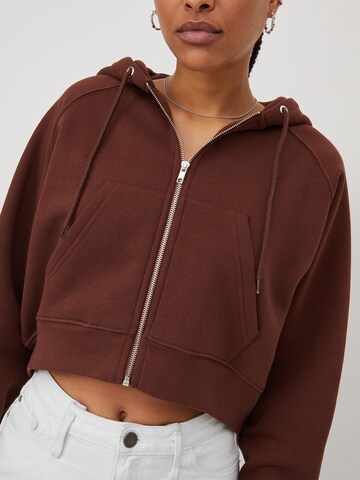 LeGer by Lena Gercke Zip-Up Hoodie 'Hester' in Brown