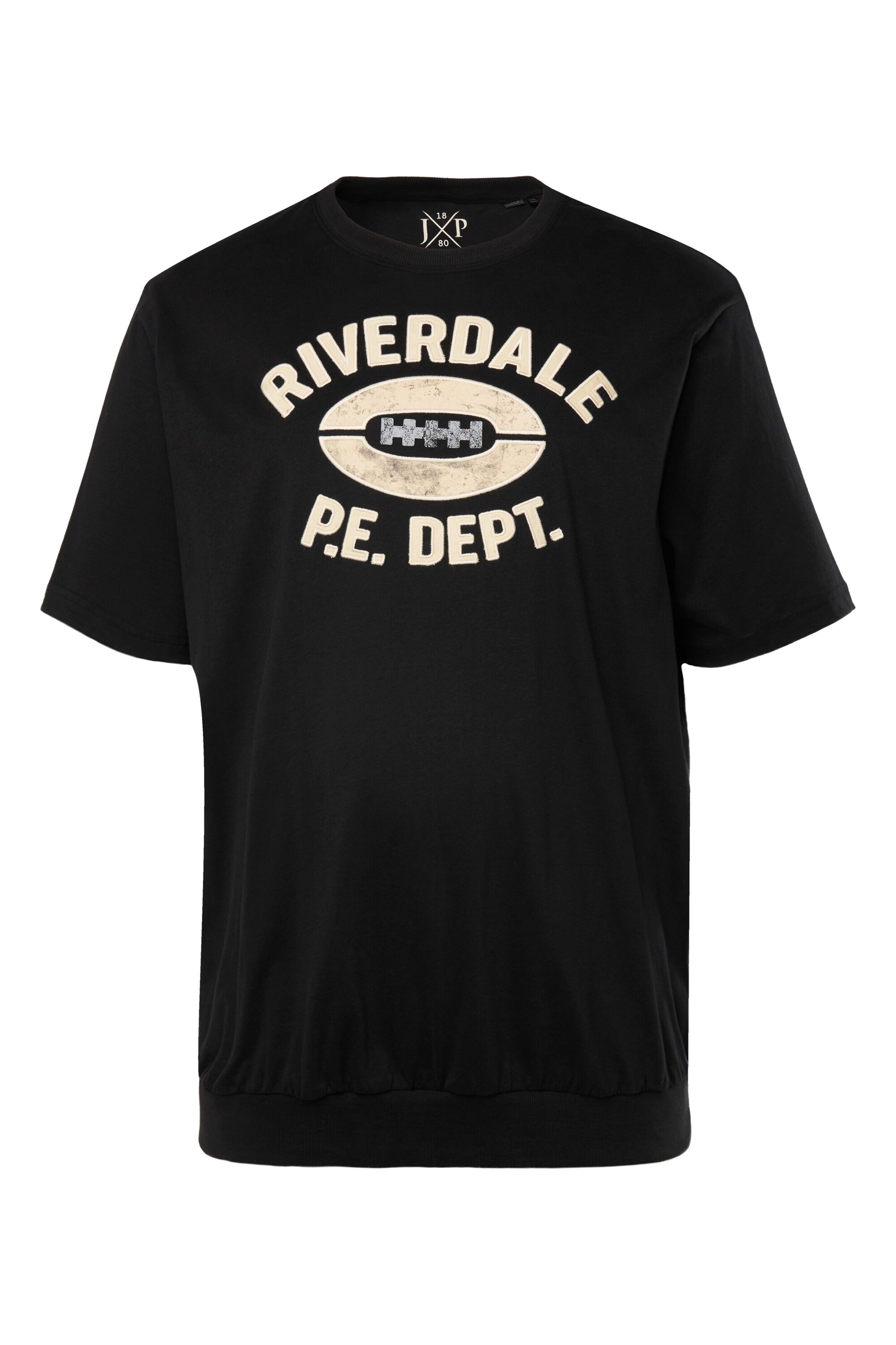 T-Shirt JP1880 en noir : devant