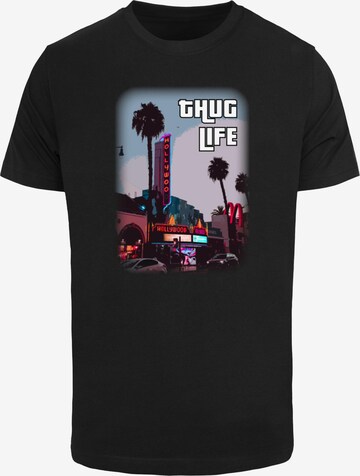Maglietta 'Grand Thug Life' di Merchcode in nero: frontale