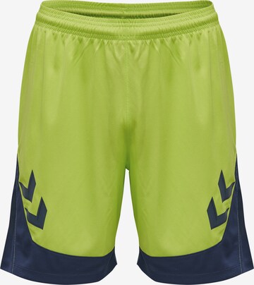 Hummel Regular Workout Pants 'Lead Poly' in Green: front