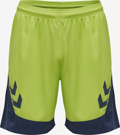 Hummel Sportbroek 'Lead Poly' in de kleur Navy / Lichtgroen, Productweergave