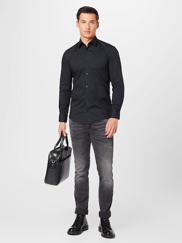 DRYKORN Regular fit Business Shirt 'LUTO' in Black