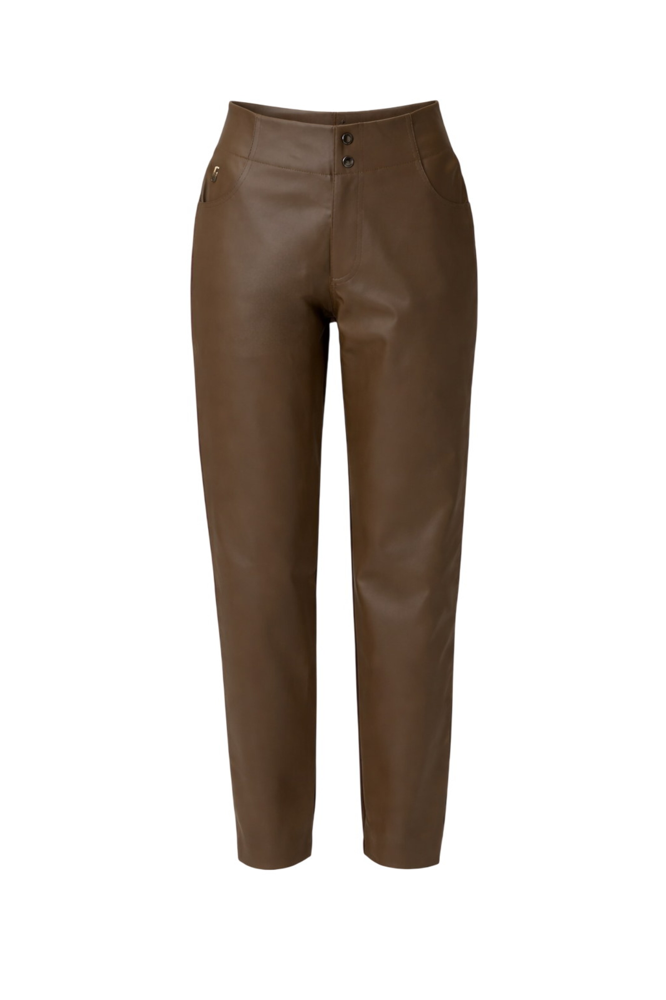 Coupe slim Pantalon BASSIGUE en marron : devant