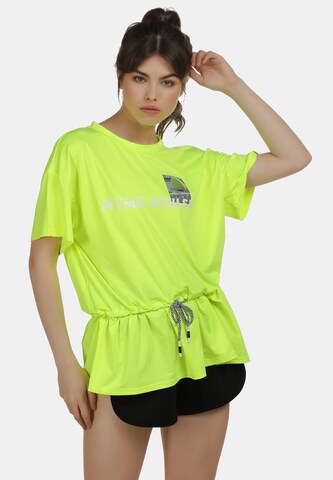 myMo ATHLSR - Camiseta funcional en amarillo: frente