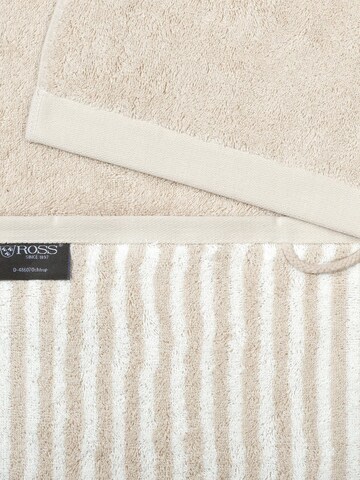 ROSS Towel 'Doubleface Stripes' in Beige