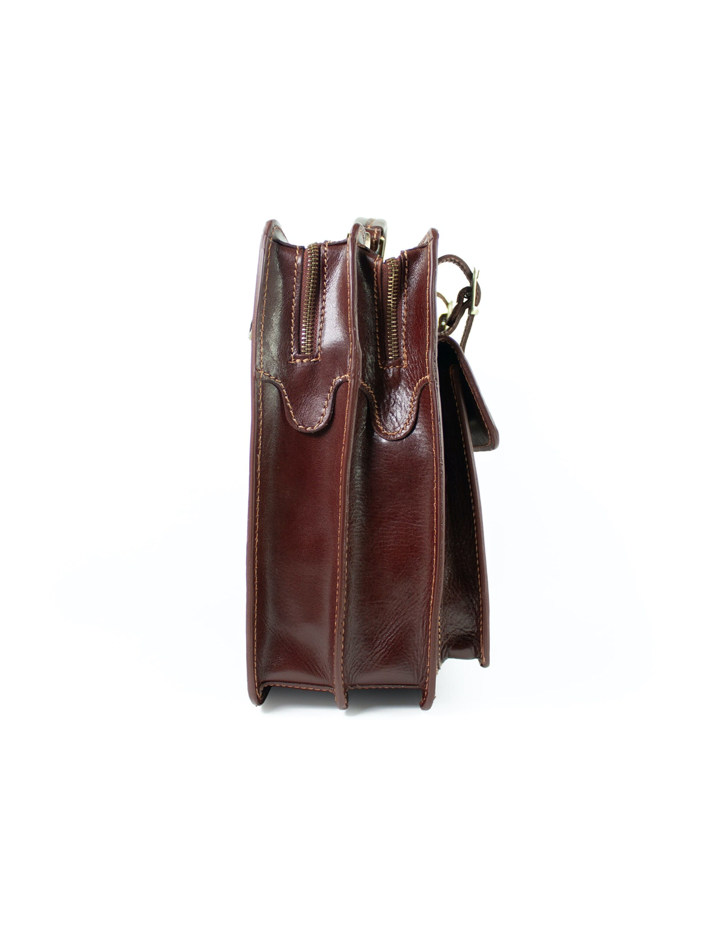 lePelou Briefcase 'MARCO' in Brown