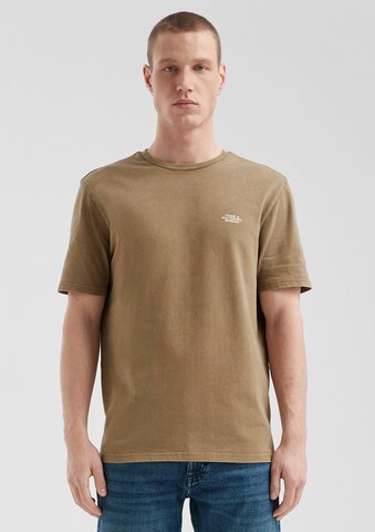 T-Shirt QS en marron : devant