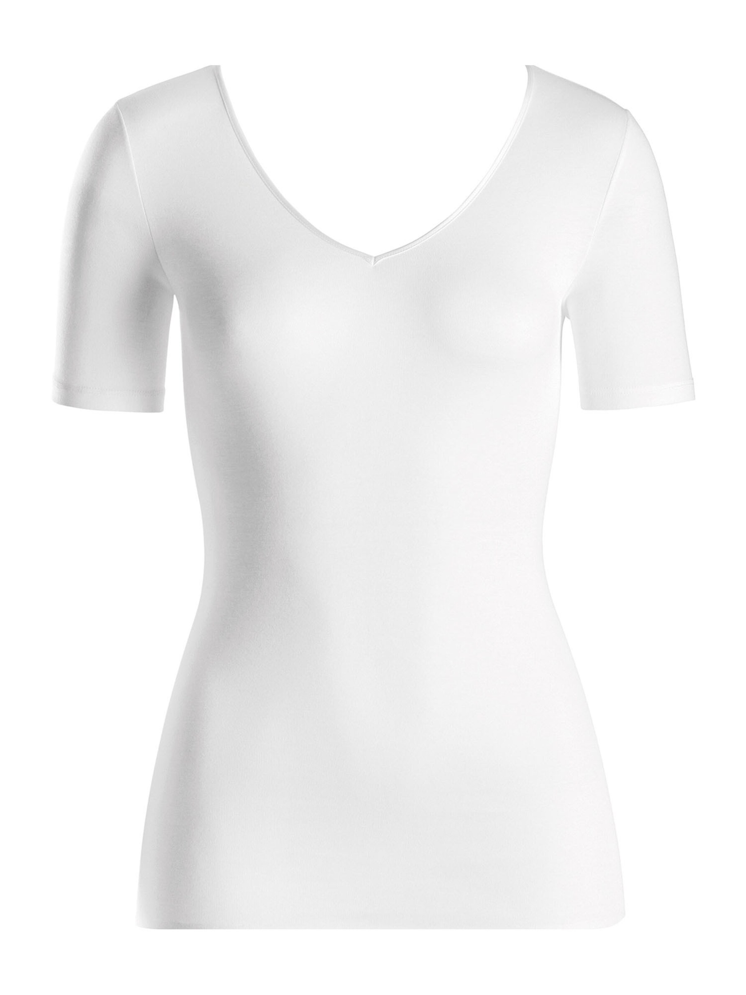 Hanro T-Shirt ' Cotton Seamless Kurzarm ' in Weiß: Vorderseite