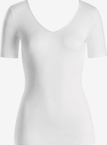 Hanro Onderhemd ' Cotton Seamless Kurzarm ' in Wit: voorkant