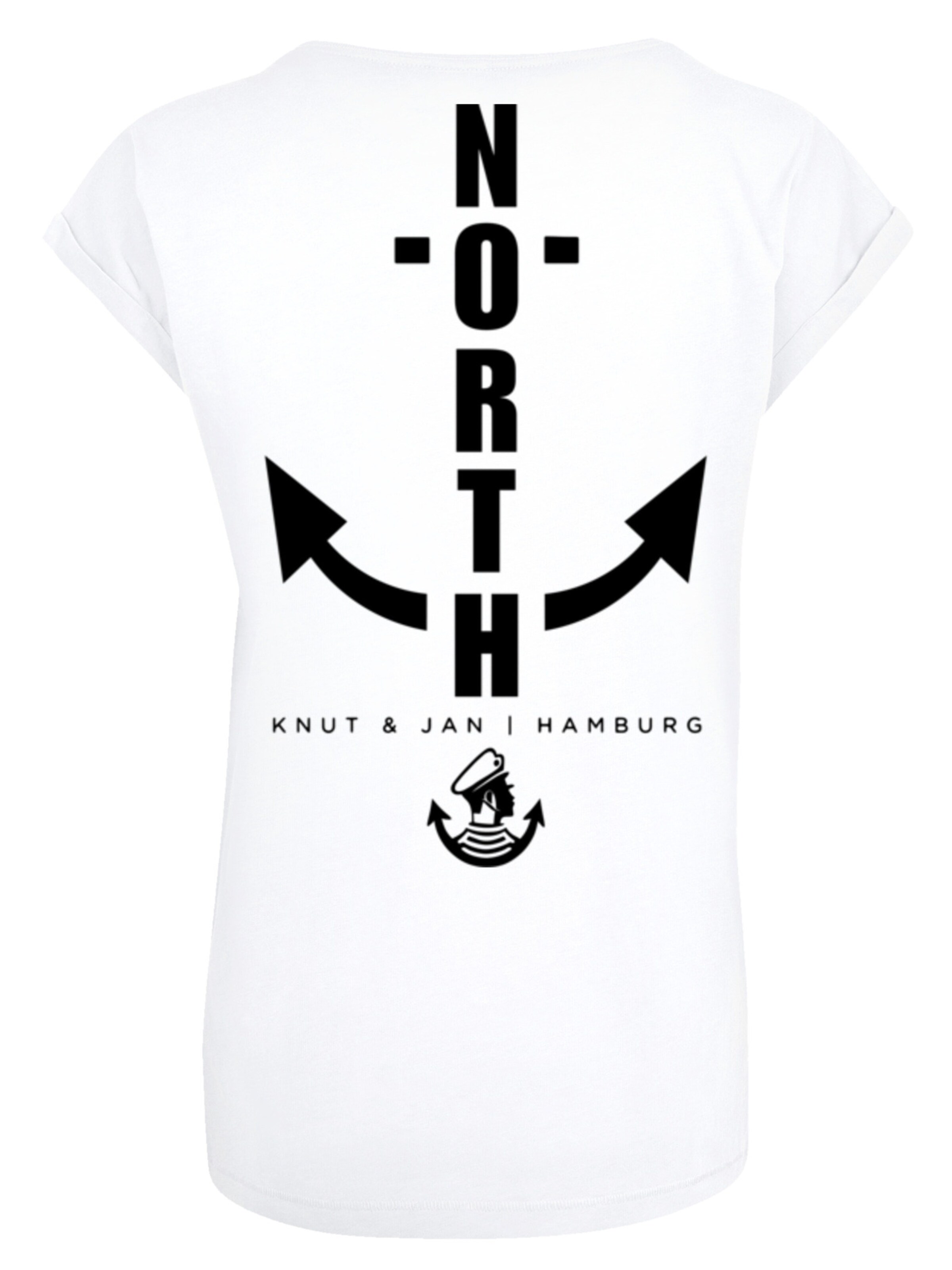 F4NT4STIC Shirt 'North Anchor Knut & Jan Hamburg' in White