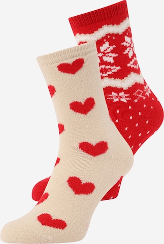 Lindex Socks in Red: front