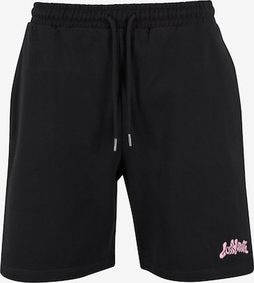 Lost Youth Regular Trousers in Black: front