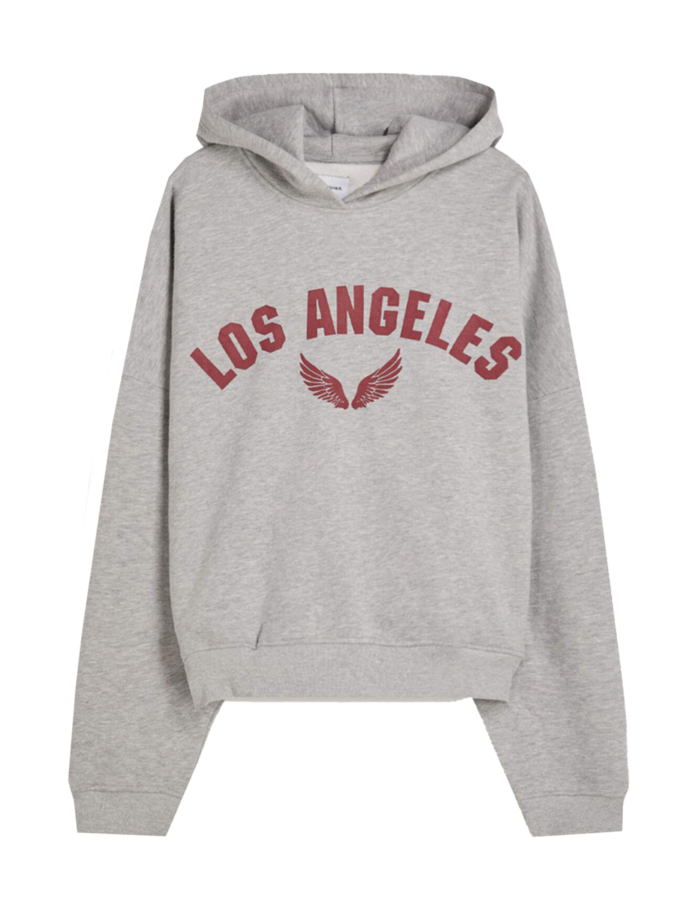 Sweat-shirt Bershka en gris : devant