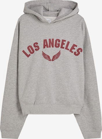 Bershka Суичър в сиво: отпред