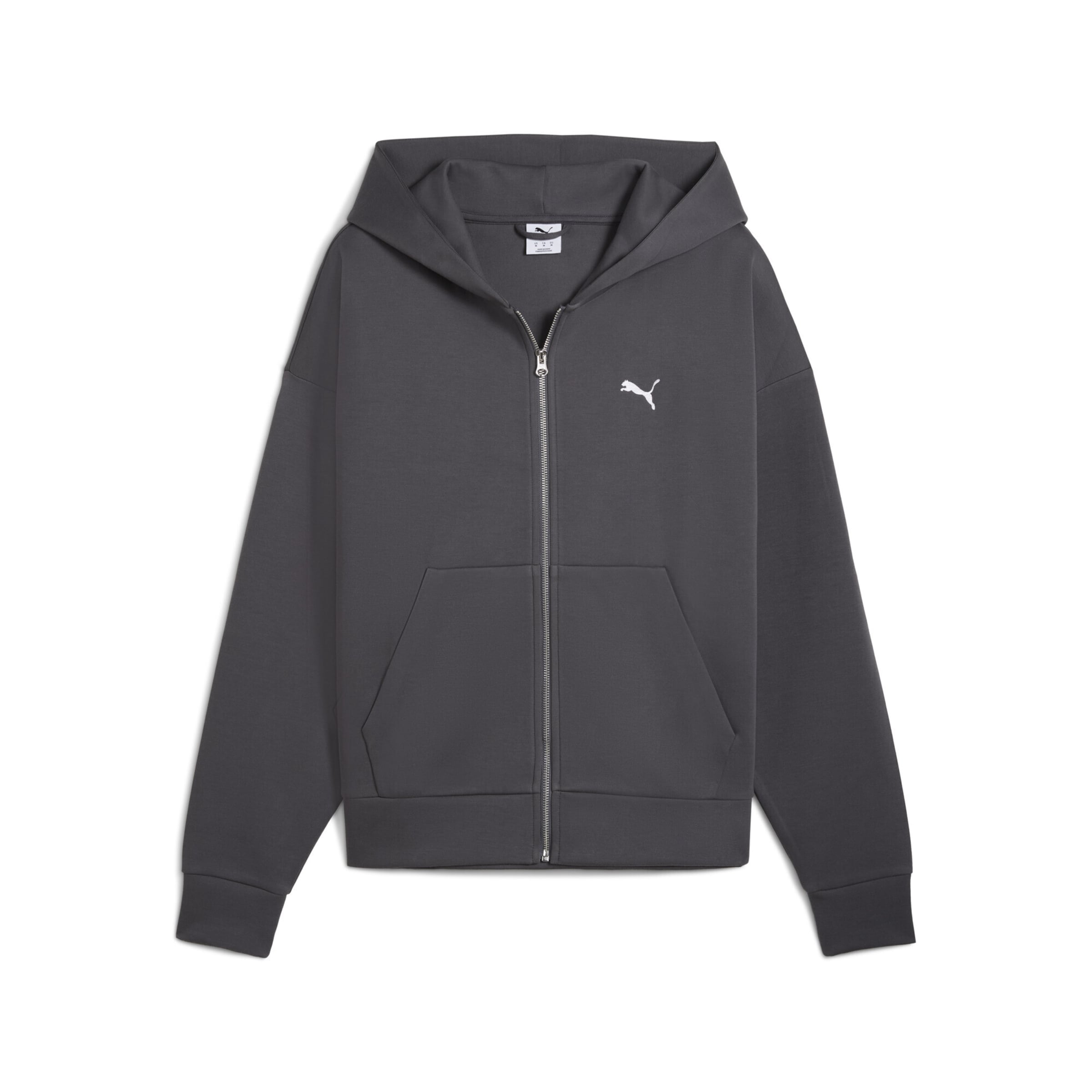 PUMA Sports sweat jacket in Grey: front