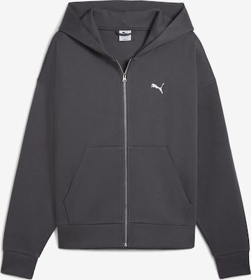 PUMA Sports sweat jacket in Grey: front