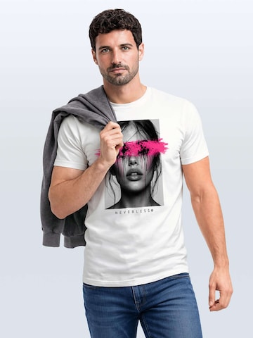 Neverless Shirt 'Photo Portrait' in White