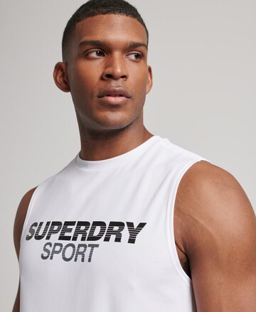 balta Superdry Sportiniai marškinėliai