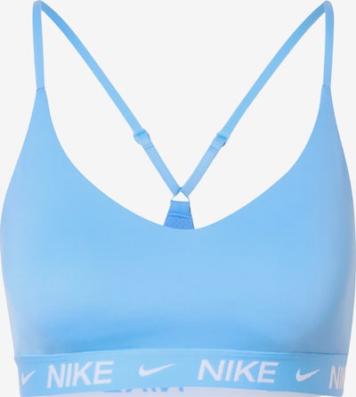 XS dydžio Sportinė liemenėlė 'INDY' iš NIKE, spalva – šviesiai mėlyna / balta, Prekių apžvalga