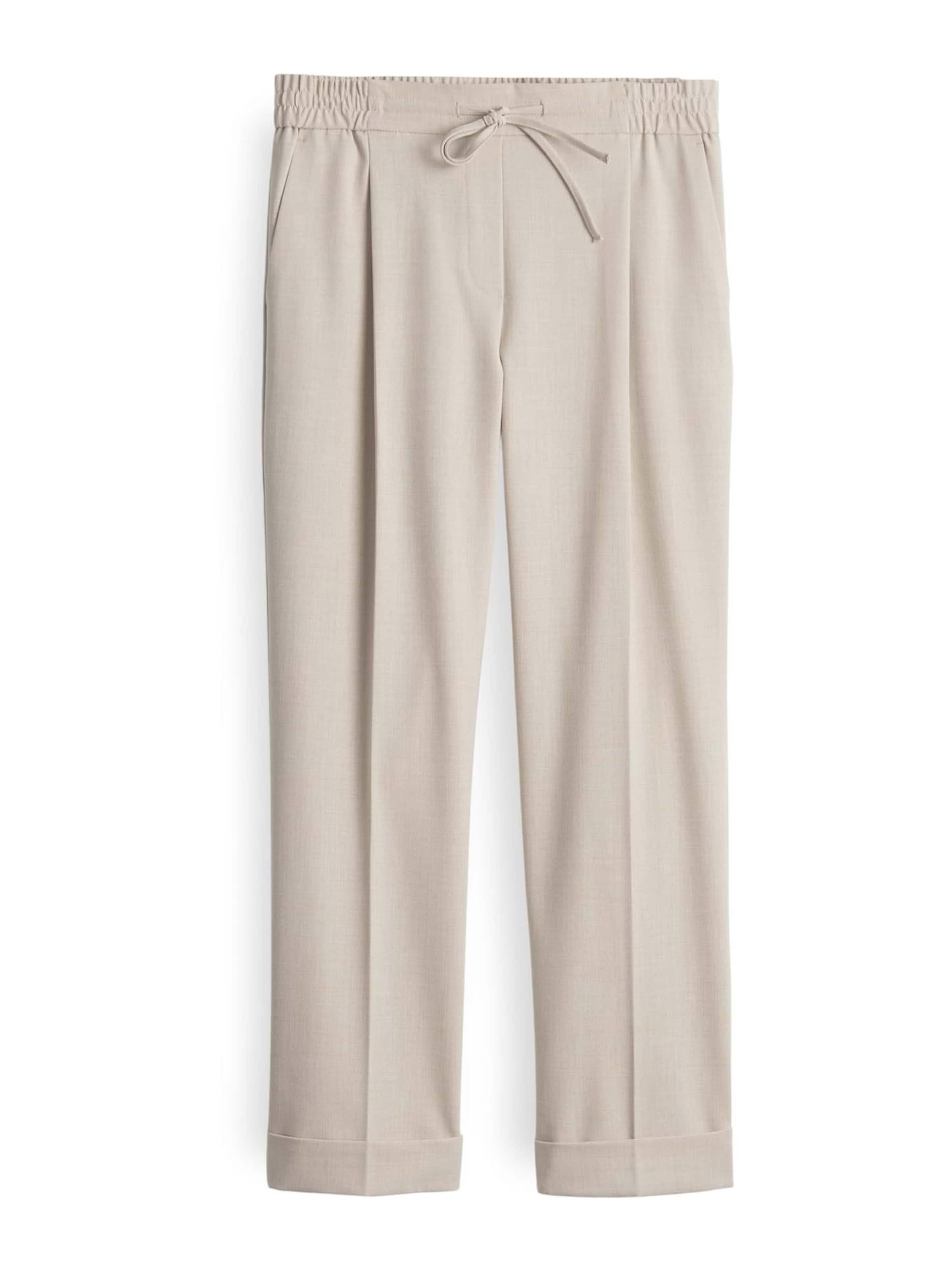 OPUS Lużny krój Spodnie w kant 'Melosa City' w kolorze brązowy: przód