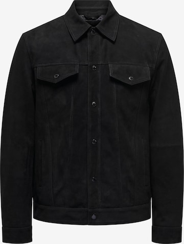 Veste mi-saison 'CALLI' Only & Sons en noir : devant