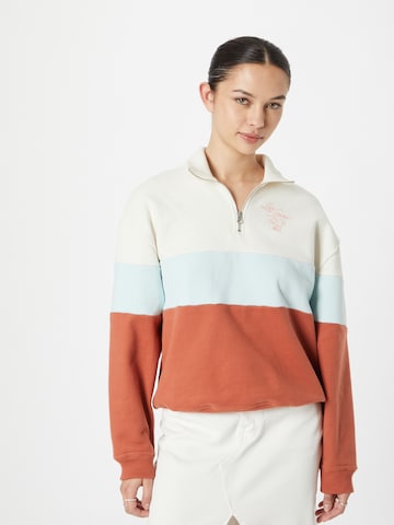 LEVI'S ® Sweatshirt 'Graphic Rue 1/4 Zip Crew' i beige: forside