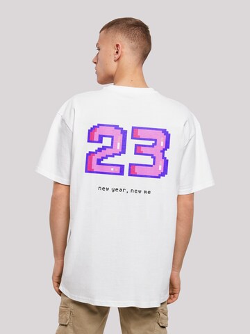 F4NT4STIC Shirt 'SIlvester Party Happy People Only' in White