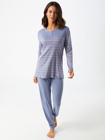 SCHIESSER Pyjama in Blauw: voorkant