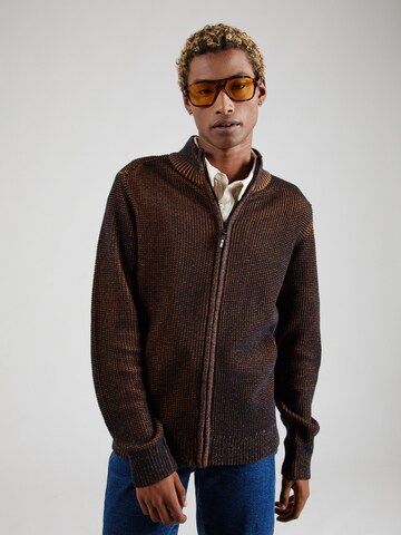 INDICODE JEANS Strickjacke 'Oklavin' in Blau: Vorderseite