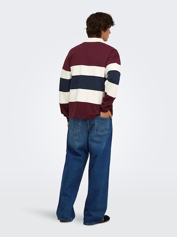 Only & Sons Sweatshirt 'Maglieria'‌‌‌‌‌ in Rot
