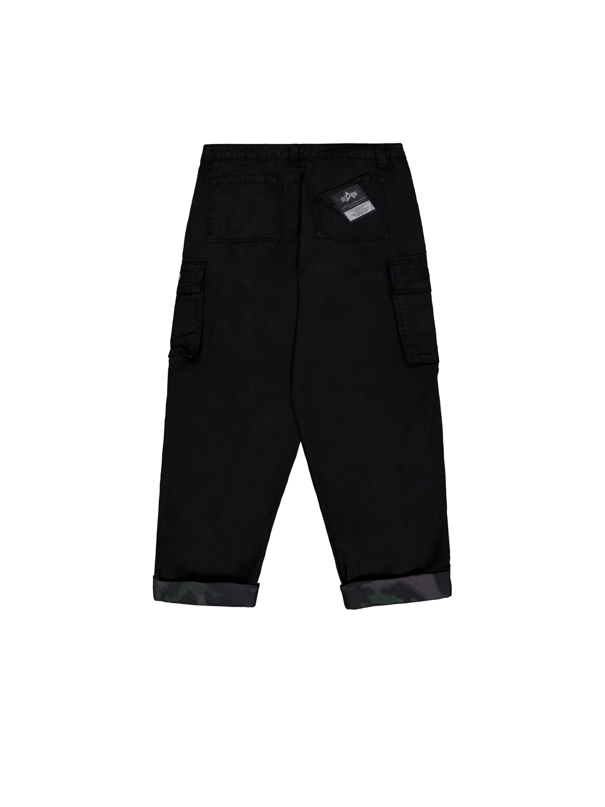 ALPHA INDUSTRIES - Loosefit Calças cargo em preto
