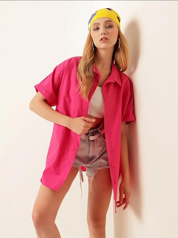 Bigdart Blouse in Roze