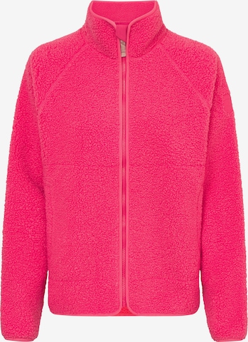Derbe Fleecejacke 'Kuschelby' in Pink: Vorderseite