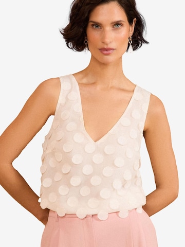 love & roses Top in Weiß: Vorderseite