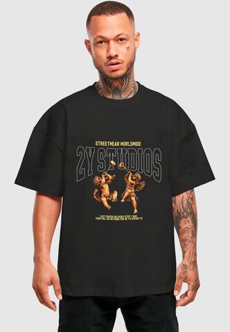 2Y Studios Shirt 'Angels' in Black: front