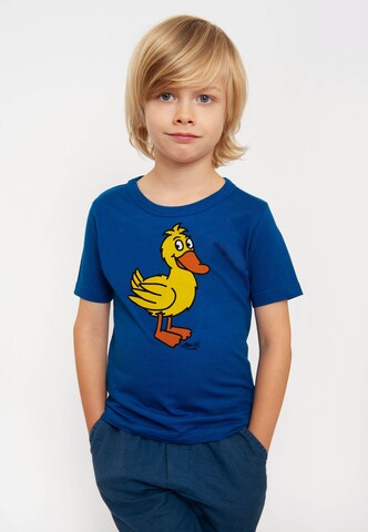 LOGOSHIRT T-Shirt 'Die Sendung mit der Maus' in Blau: Vorderseite