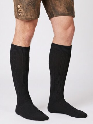 celodoro Knee High Socks 'Tradition' in Black: front