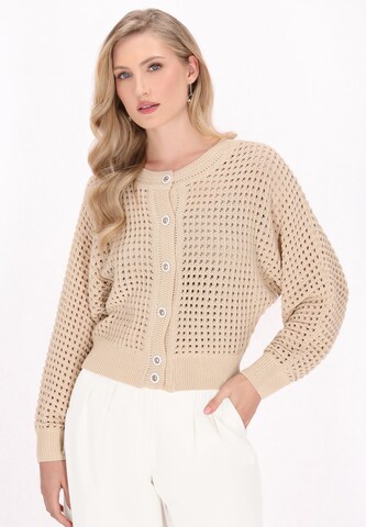 Cardigan DreiMaster Klassik en beige : devant