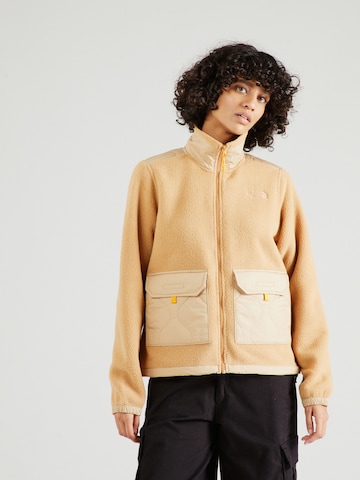 THE NORTH FACE Athletic fleece jacket 'ROYAL ARCH' in Beige: front