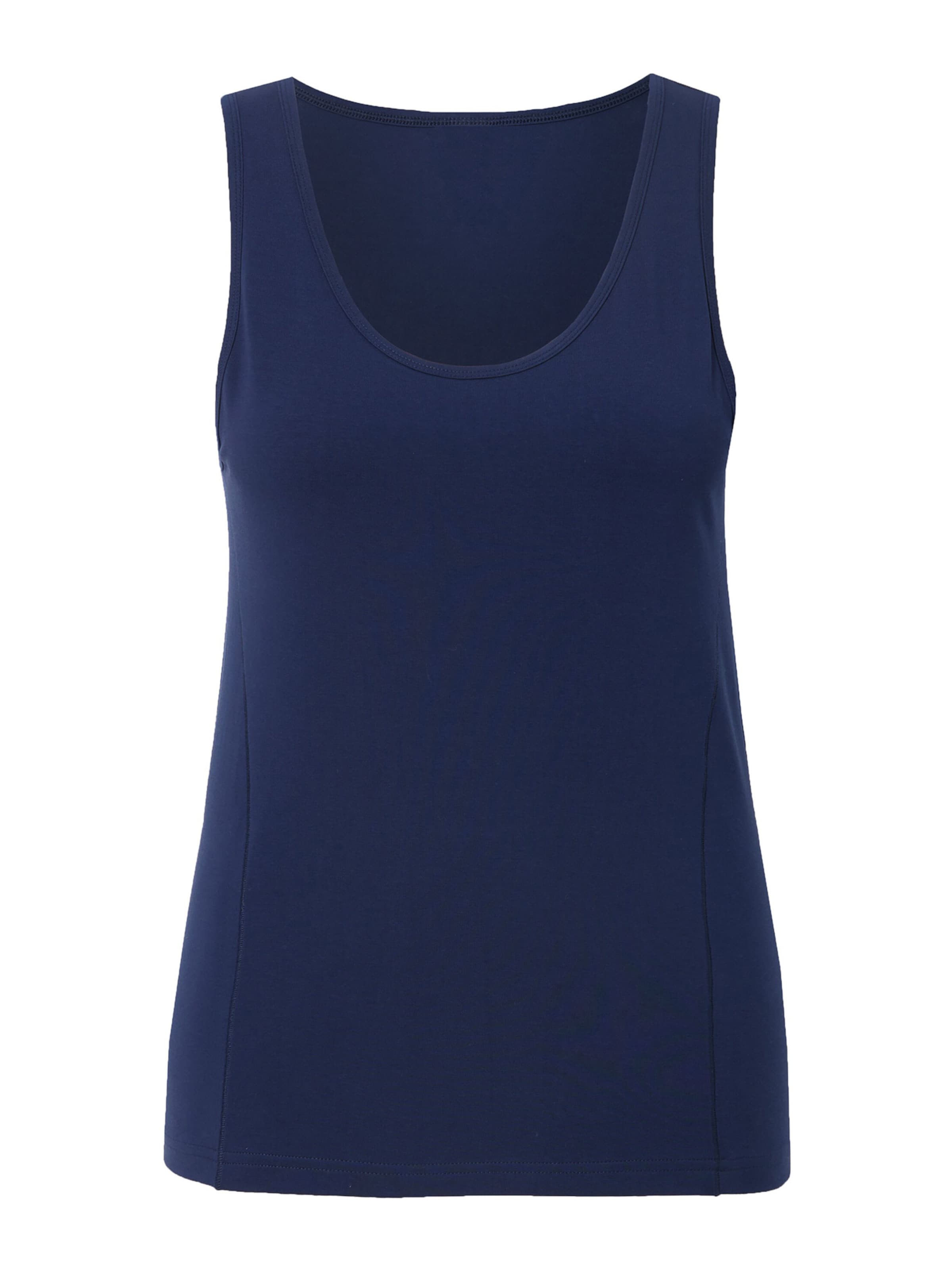 Top modelator de la Ulla Popken pe albastru: față